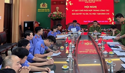 Hội nghị ký kết Quy chế phối hợp liên ngành giữa Viện KSND và Cơ quan...